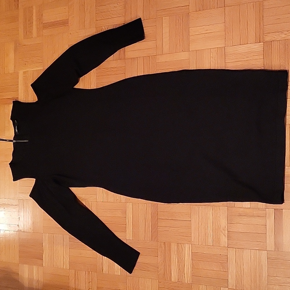 LIKE NEW Elegant Black Cold Shoulder Bodycon Knit Dress, XS - Picture 13 of 16